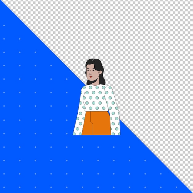 Illustrazione disegnata a mano Vettore piatto di umano per profili avatar e progetti PNG trasparente BG