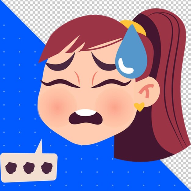 Illustrazione disegnata a mano Vettore piatto di umano per profili avatar e progetti PNG trasparente BG