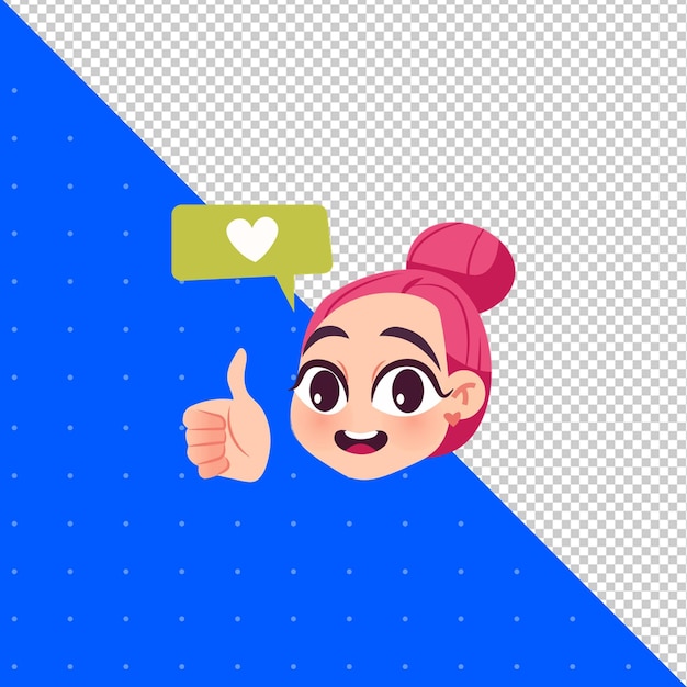 Illustrazione disegnata a mano Vettore piatto di umano per profili avatar e progetti PNG trasparente BG