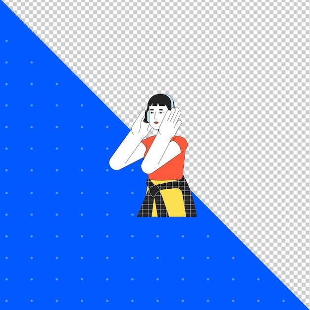 Illustrazione disegnata a mano Vettore piatto di umano per profili avatar e progetti PNG trasparente BG