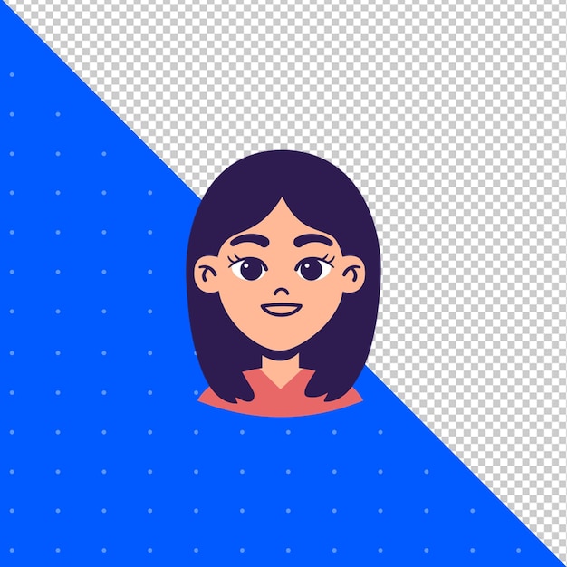 Illustrazione disegnata a mano Vettore piatto di umano per profili avatar e progetti PNG trasparente BG