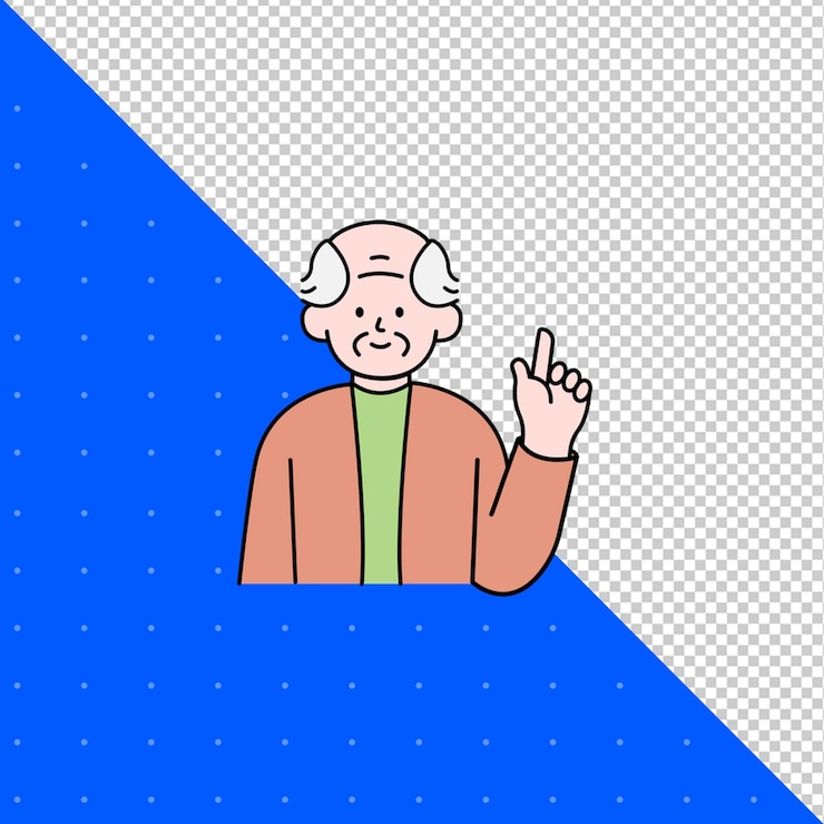 PSD illustrazione disegnata a mano vettore piatto di umano per profili avatar e progetti png trasparente bg