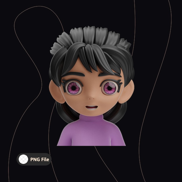 Illustrazione femminile di Avatar 3D