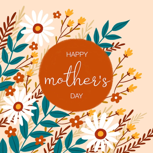 Illustrazione floreale della festa della mamma