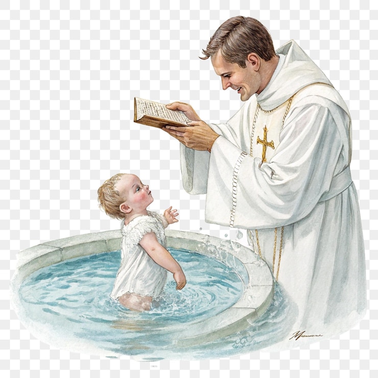 PSD illustrazione in acquerello cristiano di sacramento religioso isolato su uno sfondo trasparente