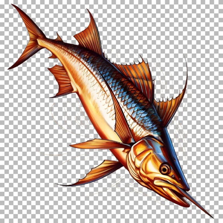 PSD illustrazione isolata del pesce spada 3d