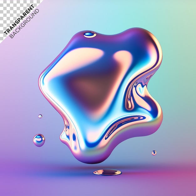 Illustrazione olografica fluida 3D