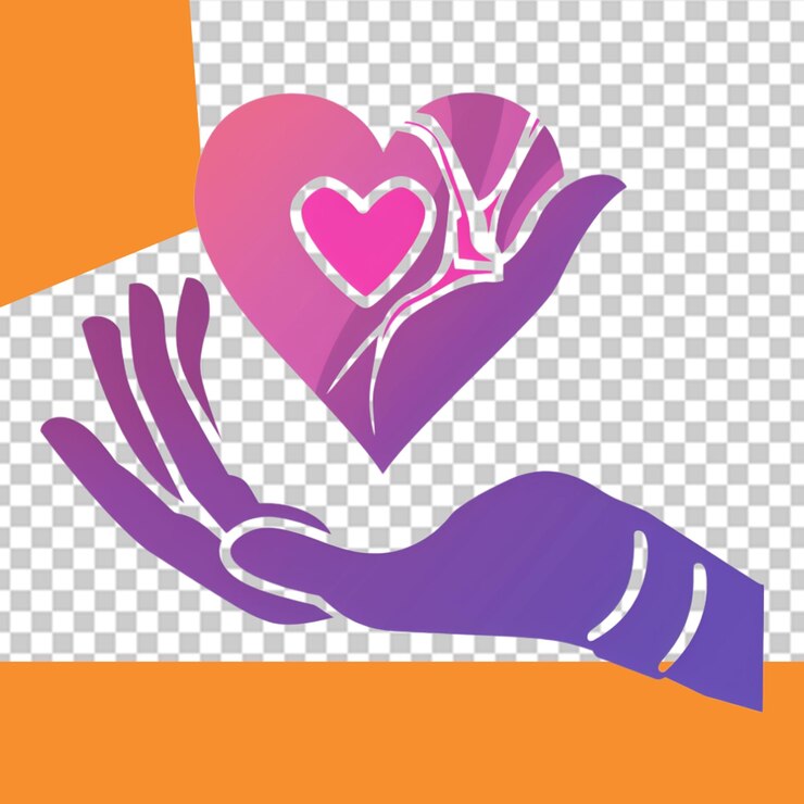 PSD illustrazione png di beneficenza