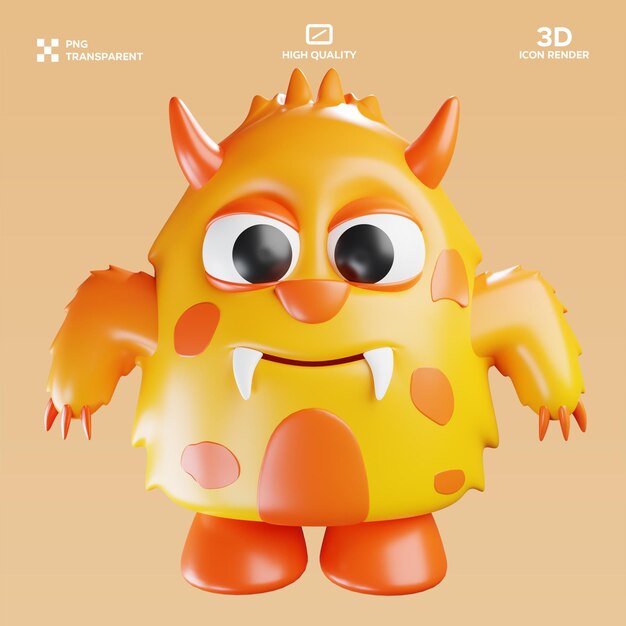 Illustrazione PSD Monster 3D