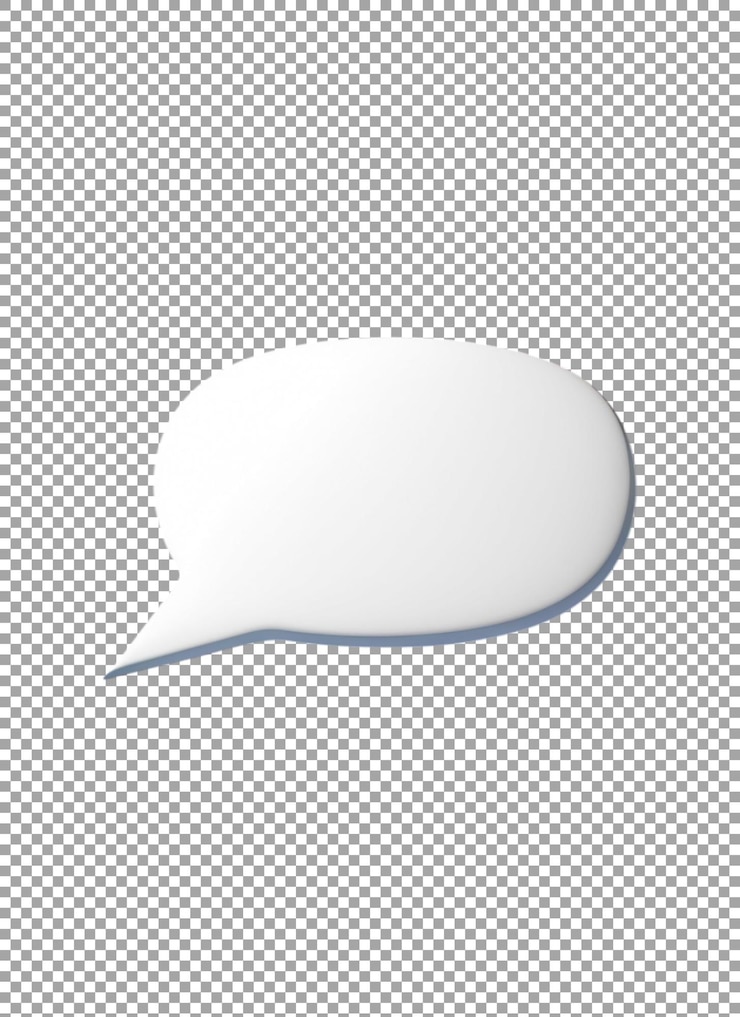 PSD illustrazione pulita e semplice di speech bubble per applicazioni di messaggistica su sfondo trasparente png psd