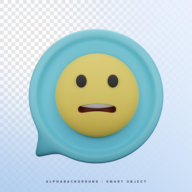 Illustrazione triste dell'icona 3d di chat