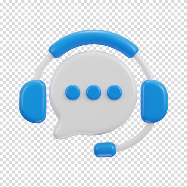 Illustrazione vettoriale dell'icona del call center 3D