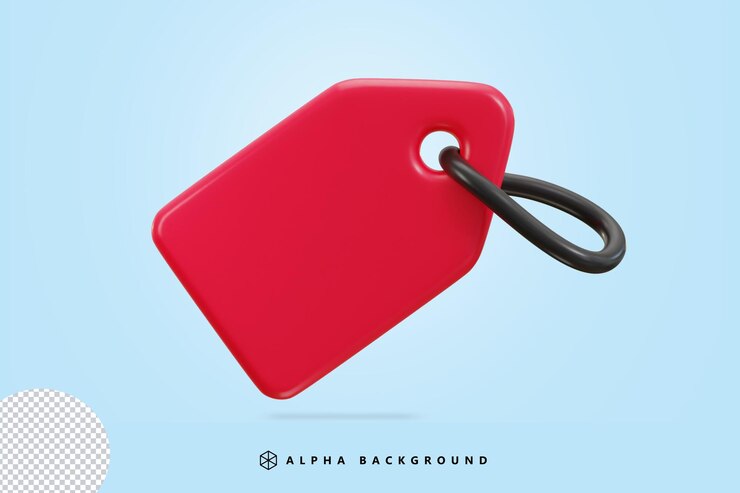 PSD illustrazione vettoriale dell'icona del marchio di sconto 3d