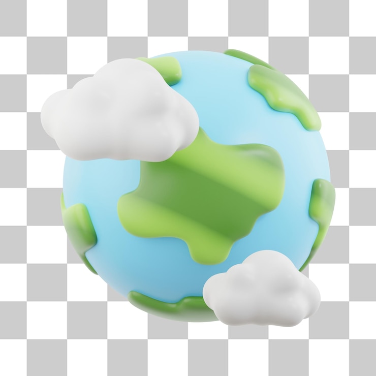 PSD illustrazioni 3d della terra