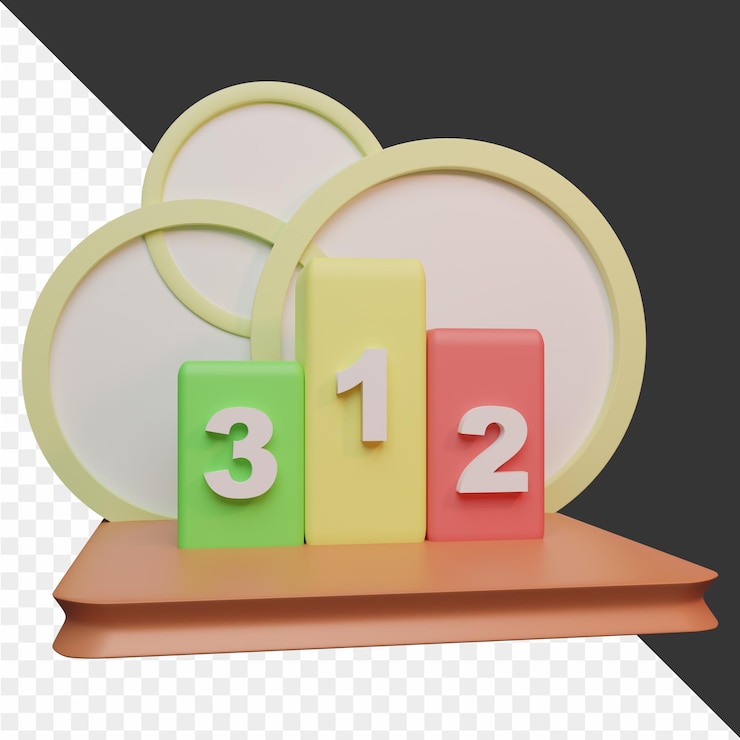 PSD illustrazioni 3d di icone sportive