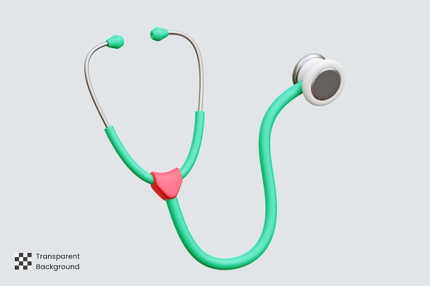 Illustrazioni dell'icona del medico 3D dello stetoscopio