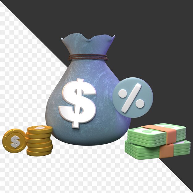 Illustrazioni finanziarie 3D