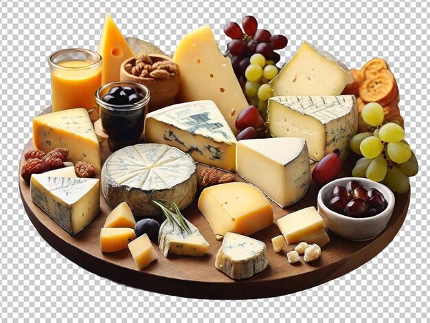 PSD illustrez un plateau de fromage avec différents types de fromage