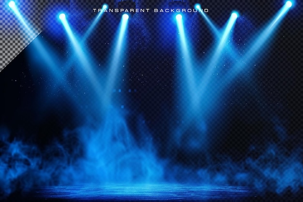 PSD iluminação do palco spotlight em fundo transparente