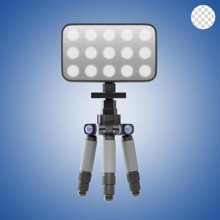 PSD iluminação led ícone 3d e ilustração