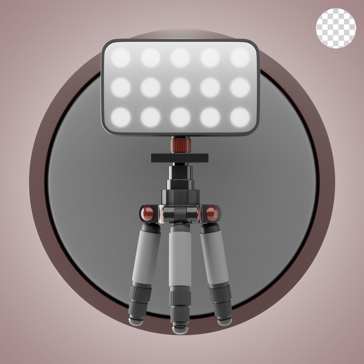 PSD iluminação led ícone 3d e ilustração