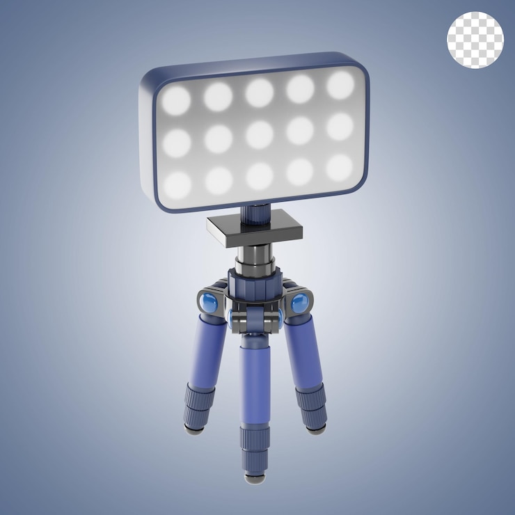 PSD iluminação led ícone 3d e ilustração