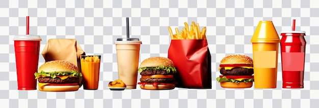 PSD iluminação suave e suave de fast food 3d