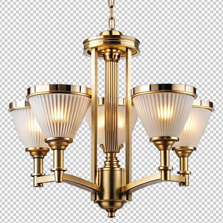 PSD iluminación art déco en un fondo transparente