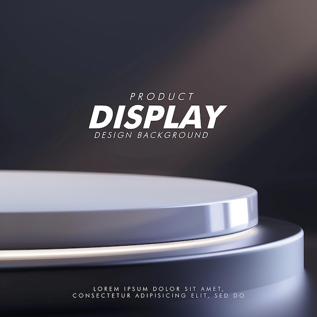 Iluminación de estudio de exhibición de productos en 3D diseño minimalista primer plano de un elegante podio de exposición de productos