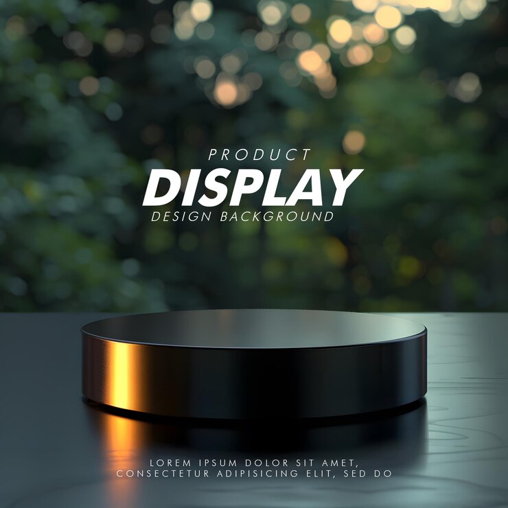 PSD iluminación de estudio de exhibición de productos en 3d diseño minimalista primer plano de un elegante podio de exposición de productos