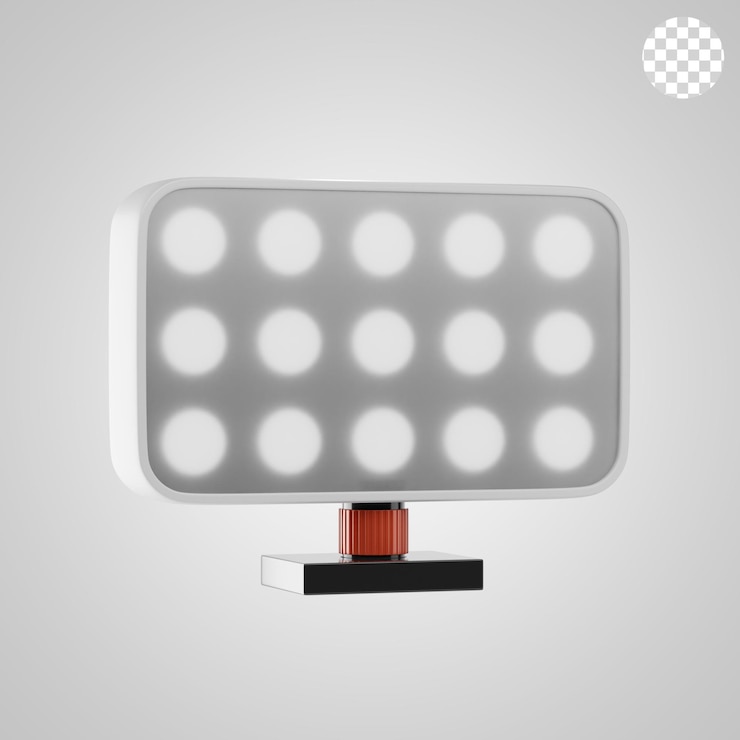PSD iluminación led icono 3d y ilustración