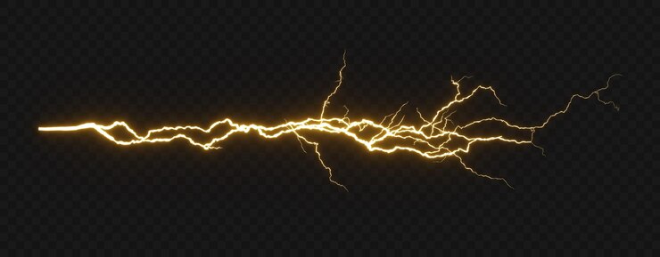 PSD iluminado eléctrico aislado chispa de brillo en fondos transparentes 3d rendering psd
