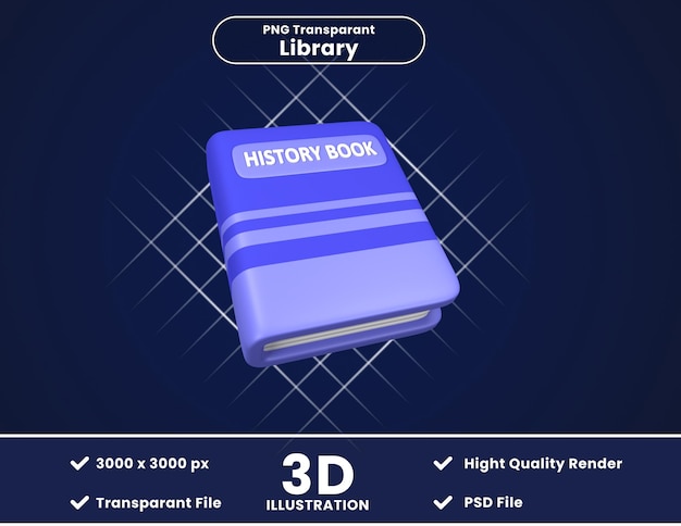 Ilusión 3d del libro de historia