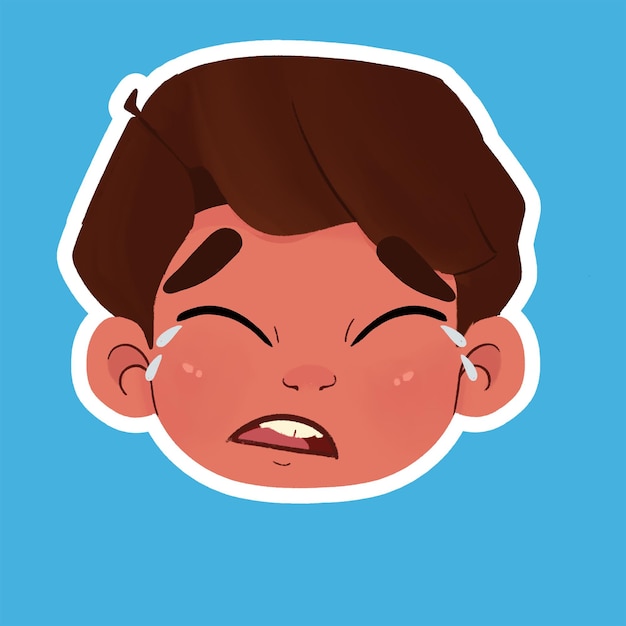 Ilustra??o de menino chorando