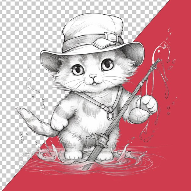 PSD ilustra??o do dia internacional do gato