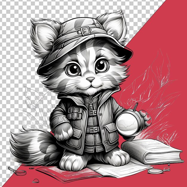 PSD ilustra??o do dia internacional do gato