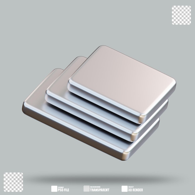 Ilustração 3d aluminumtray