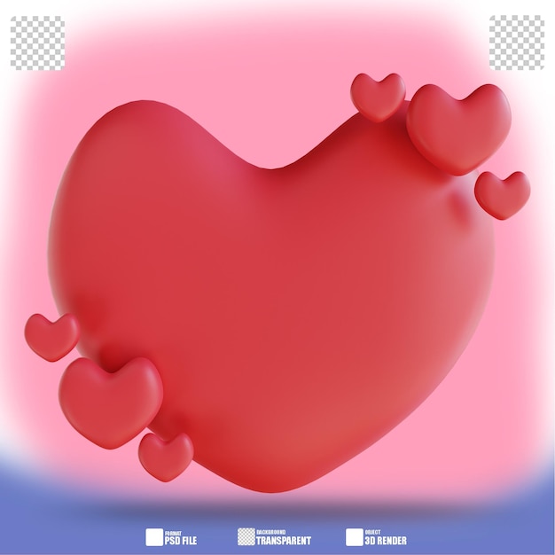 ilustração 3D amor 2