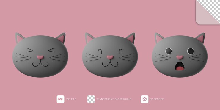 PSD ilustração 3d c fofa