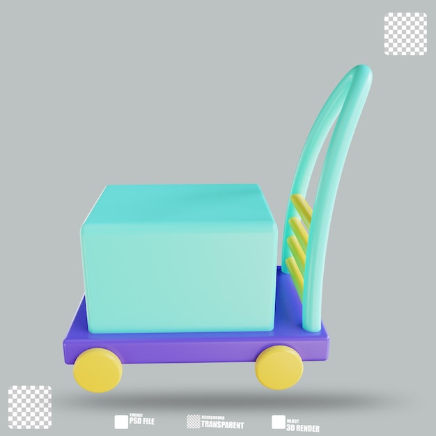 Ilustração 3d carrinho 2