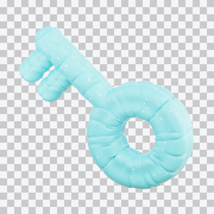PSD ilustração 3d com tecla inflada