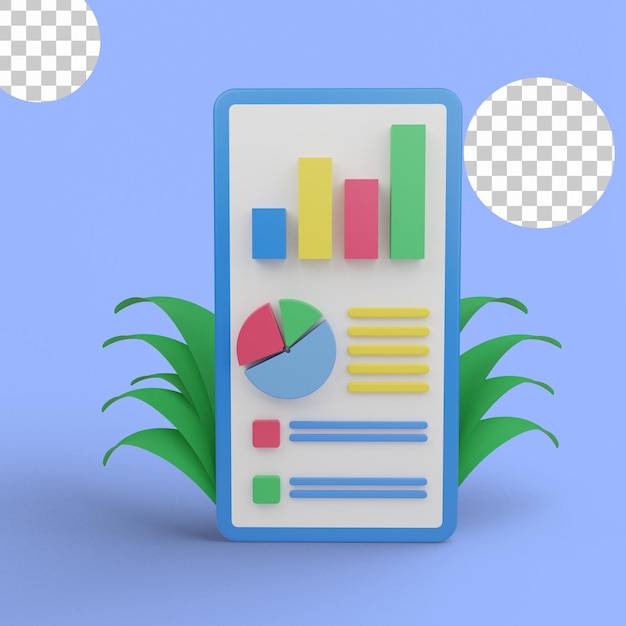 Ilustração 3D. Conceito de análise de configuração