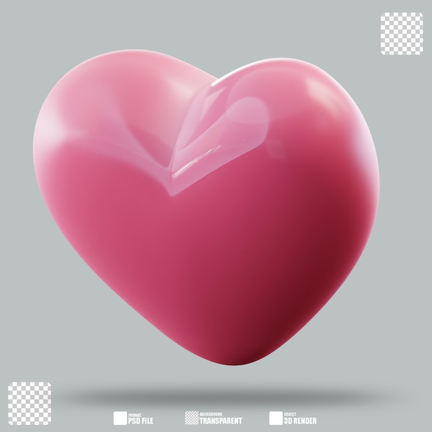 Ilustração 3D Coração 2