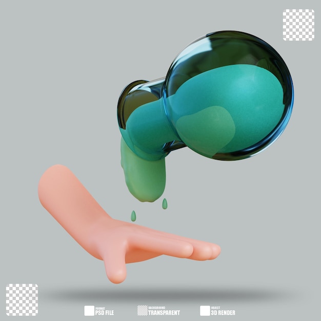 Ilustração 3d corrosivo 2