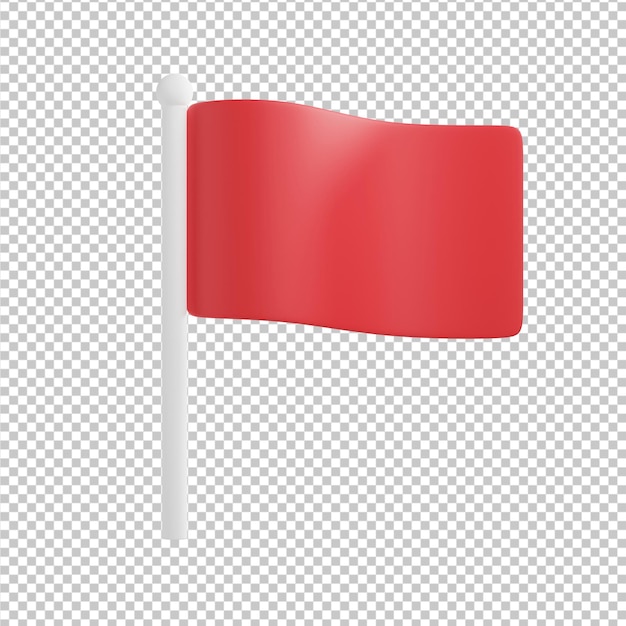 Ilustração 3d da bandeira