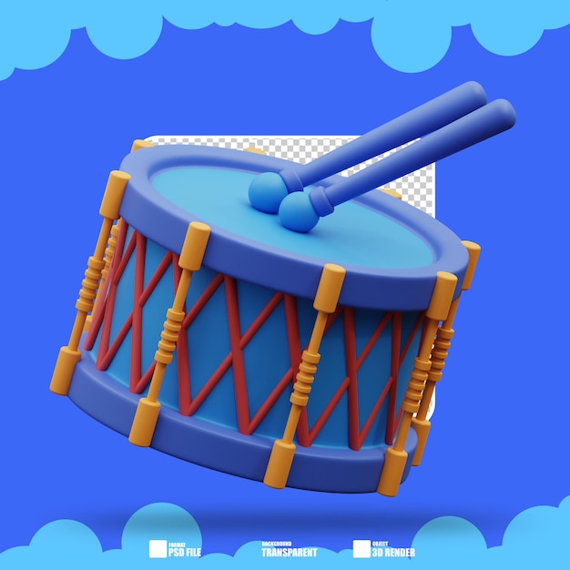 PSD ilustração 3d da bateria 3