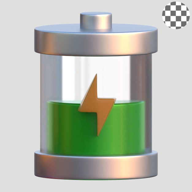 PSD ilustração 3d da bateria