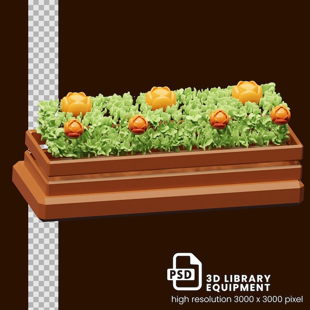 PSD ilustração 3d da biblioteca