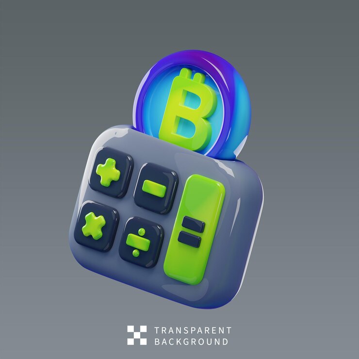 PSD ilustração 3d da calculadora psd
