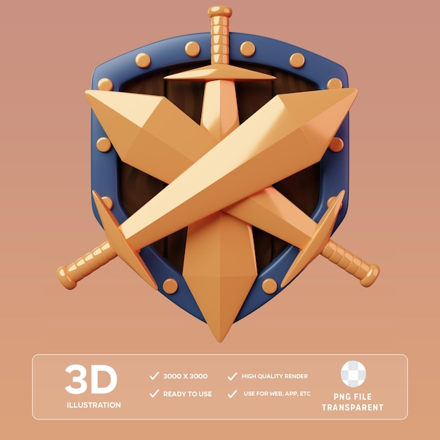 Ilustração 3D da camada de bronze do PSD